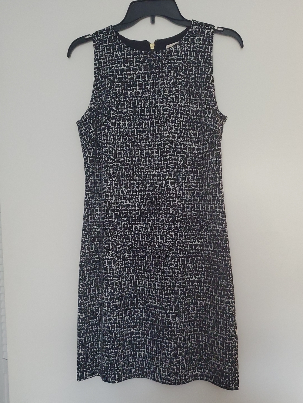 Michael Kors Black and White Sleeveless  Midi Dress